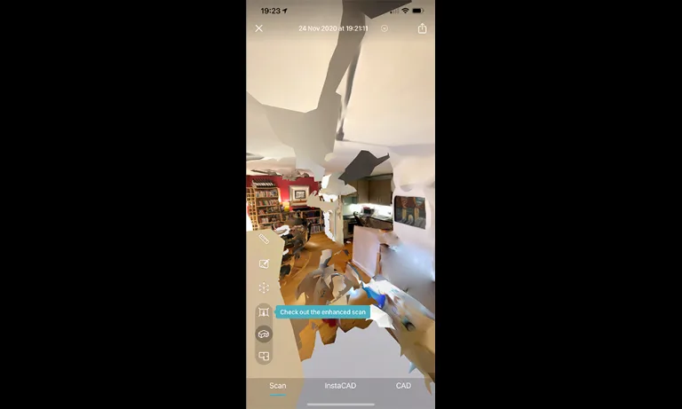 用iPhone 12 Pro LiDAR扫描,Canvas支持导出专业CAD模型