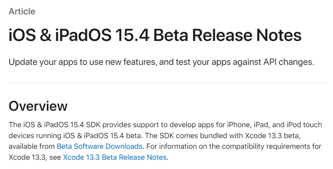 苹果iOS 15.4 Beta暗示iPhone将支持AR/VR头显
