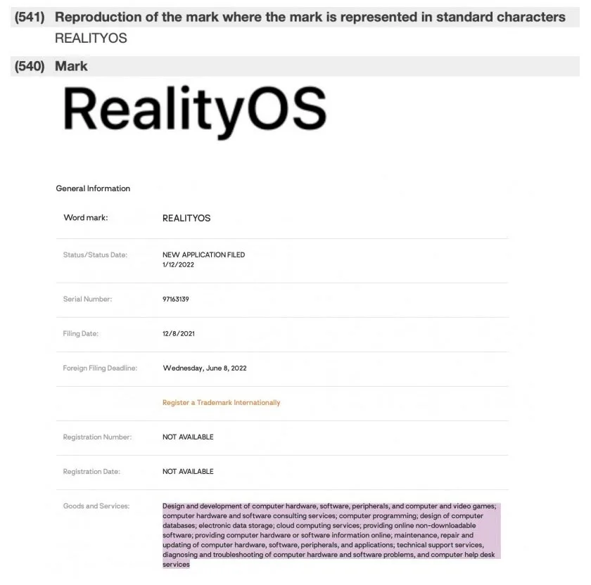 苹果XR专用系统RealityOS已申请商标,有望在6月WWDC大会亮相