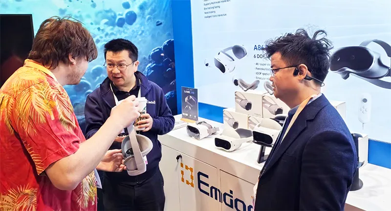 亿境EmdoorVR重磅MR新品亮相CES 2024,七鑫易维提供眼球追踪解决方案
