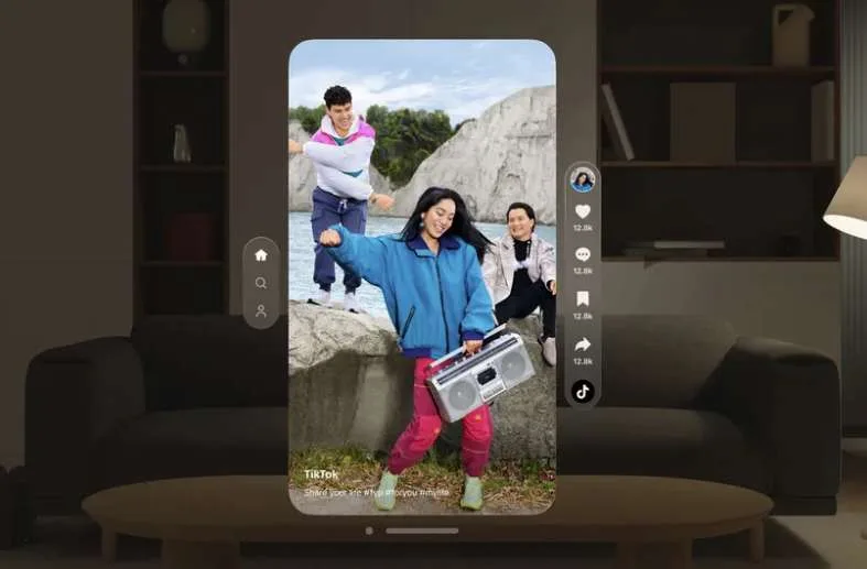 抖音国际版TikTok为苹果Vision Pro带来原生visionOS应用